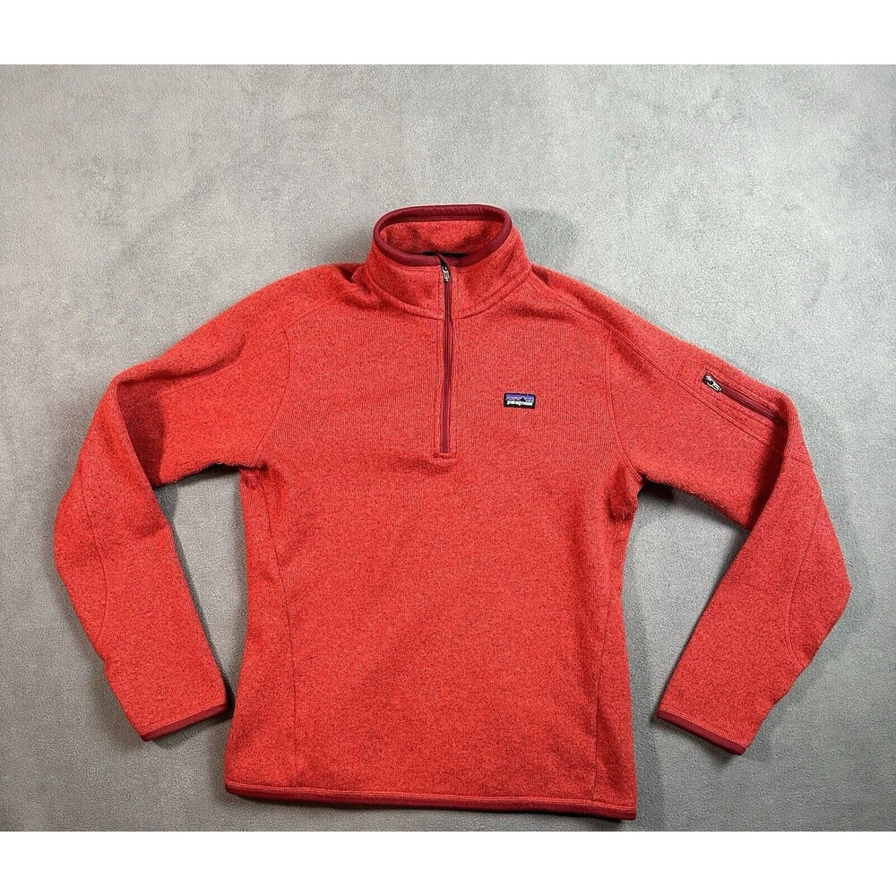 PATAGONIA Red Better Sweater Full Zip Fleece Jacket Womens Sz Medium